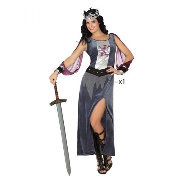 Atosa Metalized Medieval Queen Custom Cinzento XL