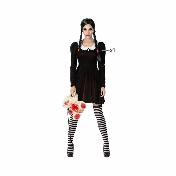 BigBuy Fantasia para Adultos Preto Mulher Fantasma (1 Peça) Xs/s