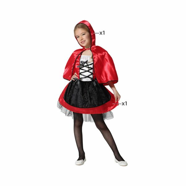 BigBuy Fantasia para Crianças Vermelho Capuchinho Fantasia 7-9 Anos