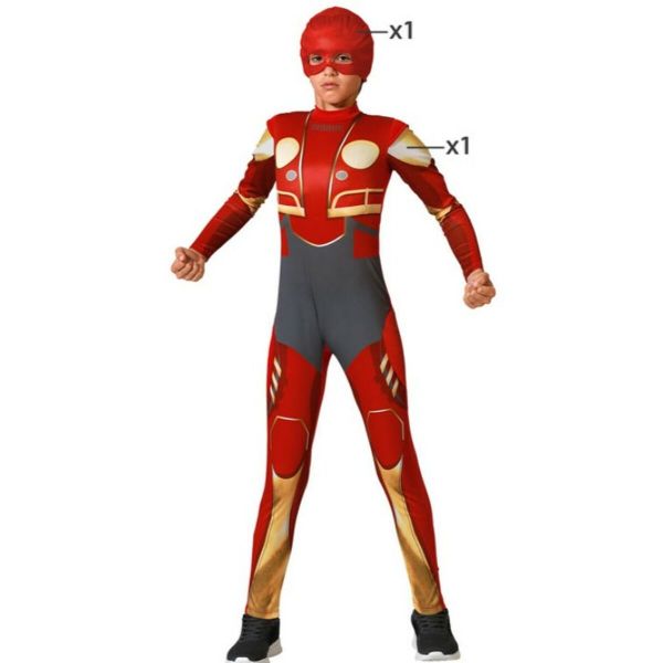 Atosa Heroe Comic Custom Vermelho 7-9 Anos