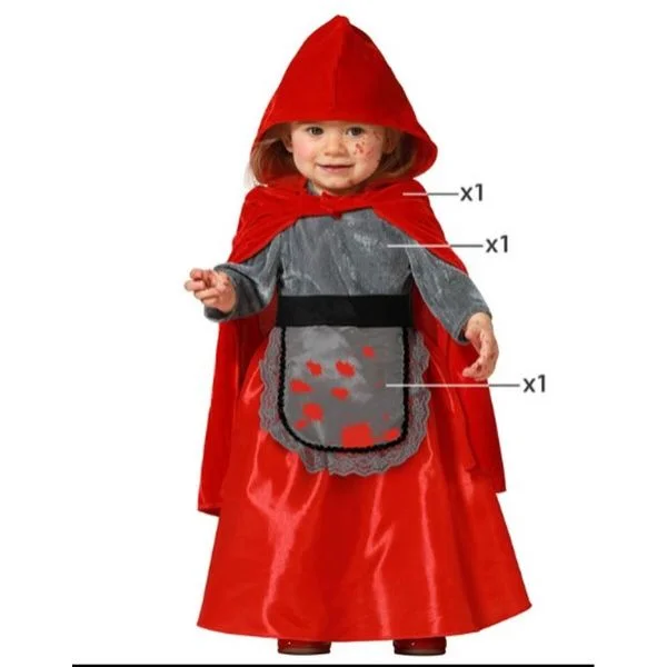 BigBuy Fantasia Infantil Capuchinho Sangrento 6-12 Meses