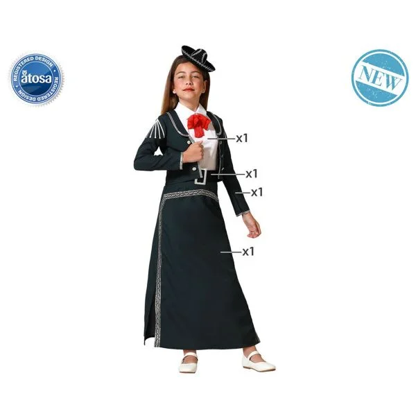 BigBuy Fantasia para Crianças Mariachi Menina 7-9 Anos