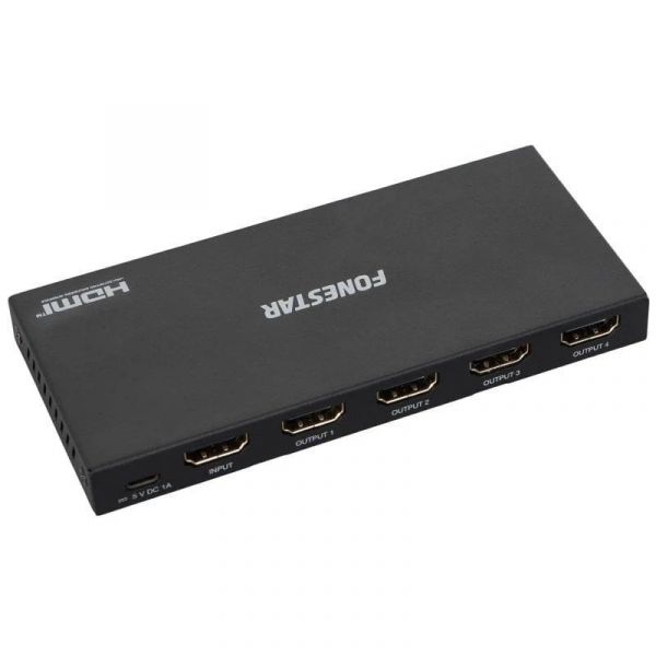 Fonestar FO-22S4ED Duplicador 4xHDMI Fêmea HDMI Macho