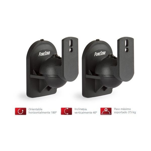 Fonestar Conjunto de 2 Suportes de Colunas para Parede SAL-623N