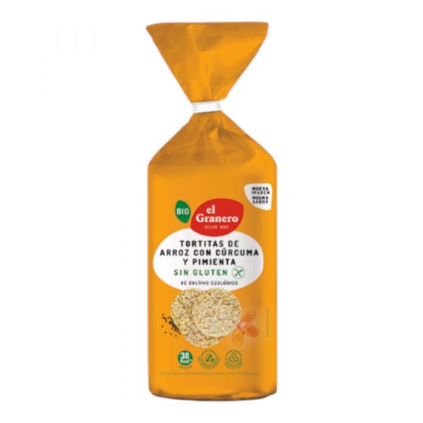 El Granero Integral Tortitas de Arroz com Curcuma e Pimenta 115g
