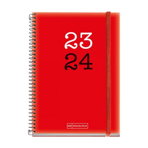Miquelrius Agenda Escolar 2023-2024 Activa Diária College Castelhano 11 7x17 4 cm Vermelho