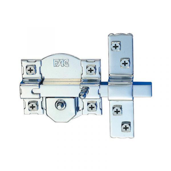 FAC Ferrolho de Segurança 300-R/80 Níquel Aço 40mm x 80mm
