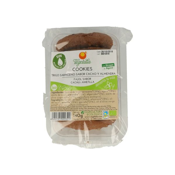 Vegetalia Bolachas de Trigo Sarraceno Sabor Cacau e Amêndoa Bio 140 g (cacau Amêndoa)