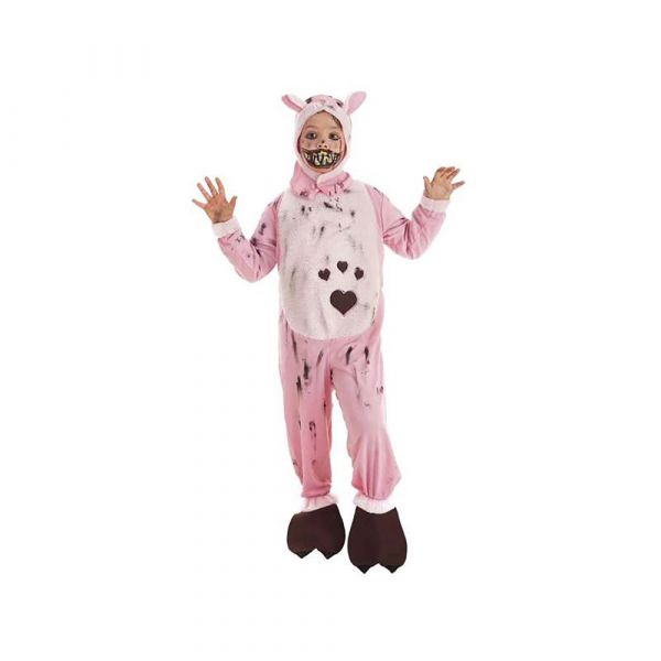 Creaciones Llopis Fantasia De Menina Zumbi Porco + Maquiagem De Halloween 11-13 Anos Pink