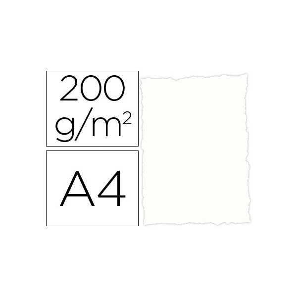 Michel Papel Pergaminho Din A4 Troquelado 200g Cor Rustico Branco 25 folhas - OFF073713CE