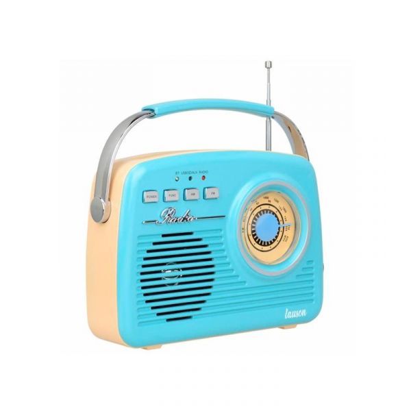 Lauson Radio Vintage Ra142 Azul Crema Analógica Com Coluna