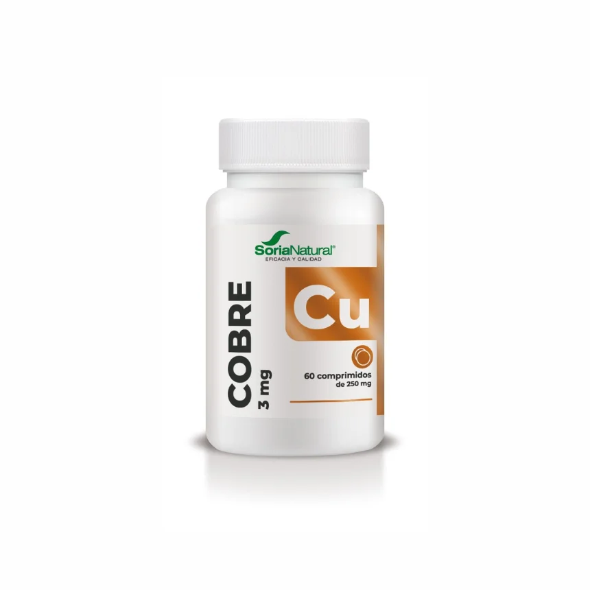 Cobre 3mg | 60 Comprimidos – Soria Natural