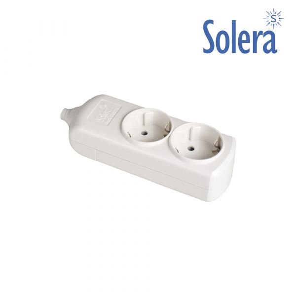Solera Bloco 2 Tomadas, com T/t Lateral 16a 250v Branco - EDM41210