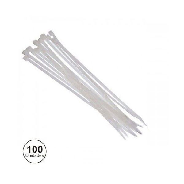 Solera Abraçadeira Fivela de Nylan 4.8x200mm (100un) Branco - SLR-BR48200