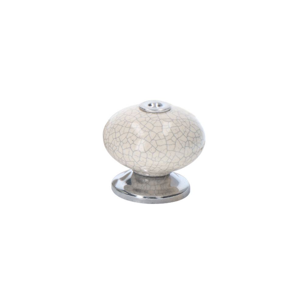 Blíster com 4 puxadores redondos para móveis. fabricado em porcelana e acabamento branco. mod. e509 ø40mm. rei