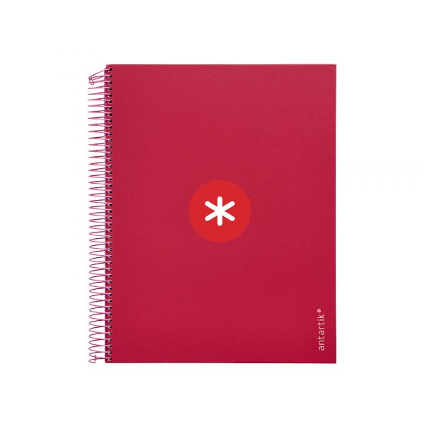 Antartik Caderno Quadriculado A4 Espiral 120 Folhas Framboesa