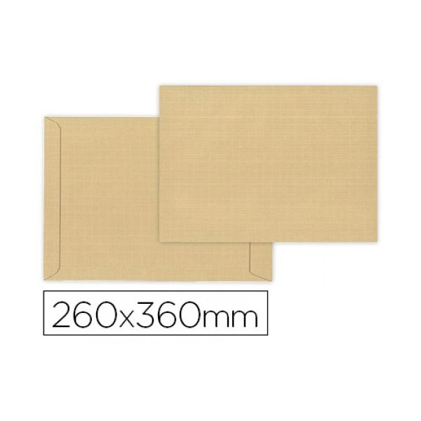 LiderPapel Envelope Bolsa Folio Especial 260x360mm Castanho 100 Unidades