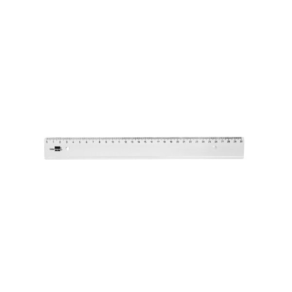Liderpapel Regua em Plástico Transparente 30 cm