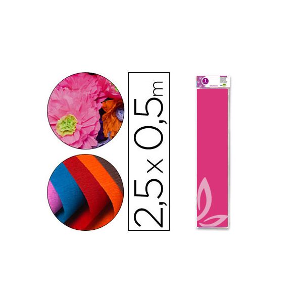 Liderpapel Papel Crepe - CP07 0.5x2.5m Rosa Forte