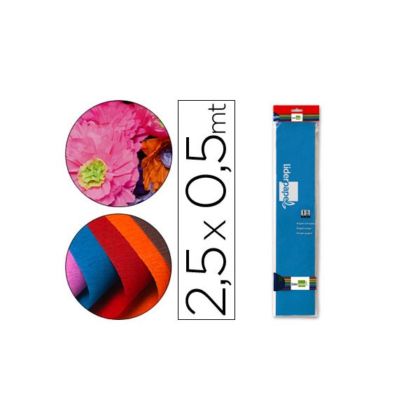 Liderpapel Papel Crepe CP11 50cm x 2.5m Azul Clássico