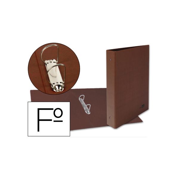 Liderpapel Pastas Aneis Cartao Forrado Couro Folio Natural - CA36