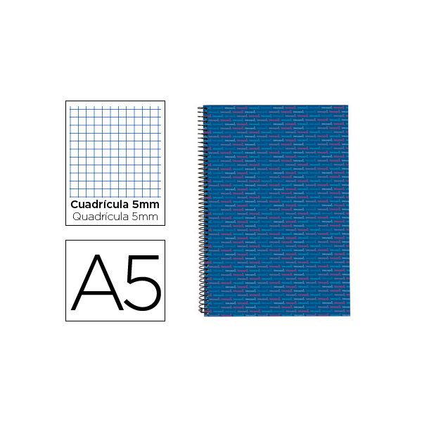 LiderPapel Caderno A5 Multilider Quadriculado 140 Fls Azul 1 Un.