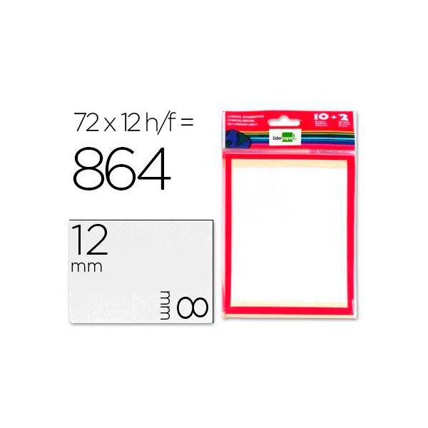 LiderPapel Etiquetas Adesivas 8x12mm 10 + 2 Fls - ET25