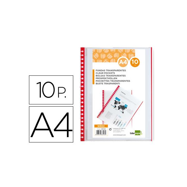 LiderPapel 10 un. Bolsas Catálogo A4 - WR02