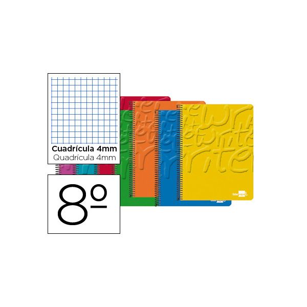LiderPapel Caderno Espiral 8 Write Quadriculado 80 Fls - BQ06