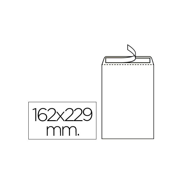 LiderPapel 25 un. Envelopes/Bolsas C5 nº 16 162x229mm Branco - SB95