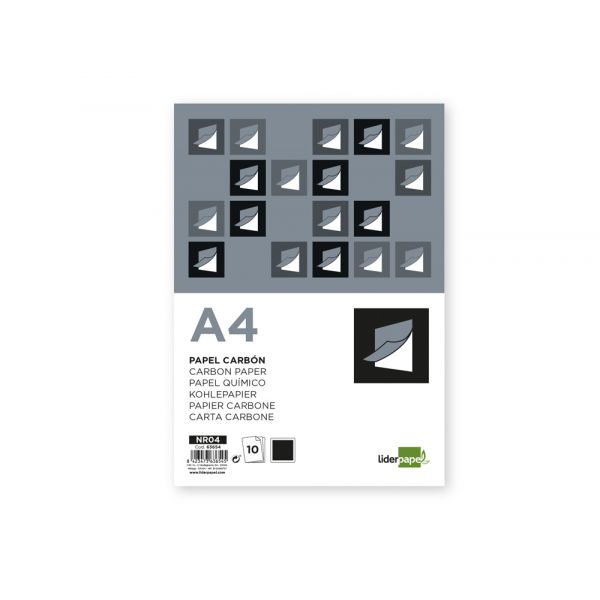 LiderPapel Papel Químico Preto A4 10 Folhas
