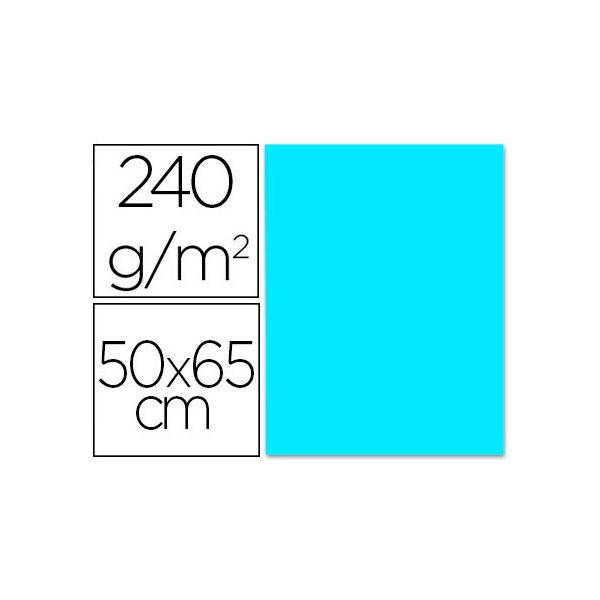 Liderpapel Cartolina 50X65 cm 240G/M2 Celeste 25Fls - OFF064565CE