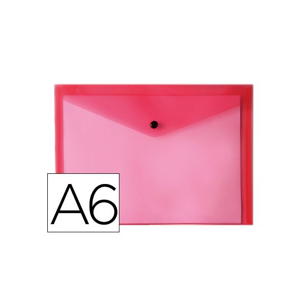 Liderpapel Bolsa Porta Documentos A6 Mola Vermelho - DS61