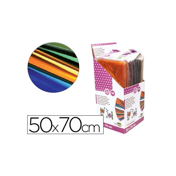 Liderpapel Papel Celofane 50X70 Expositor 56 Bolsas de 5 Fls - CL11