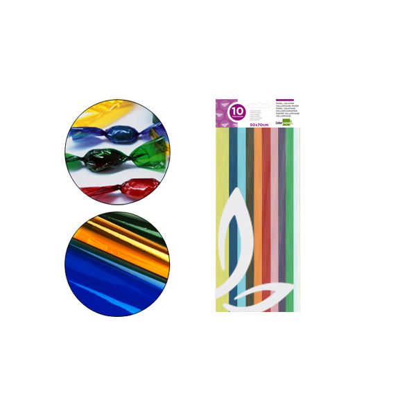Liderpapel 10 Fls Celofane 50x70cm 22g Sortido