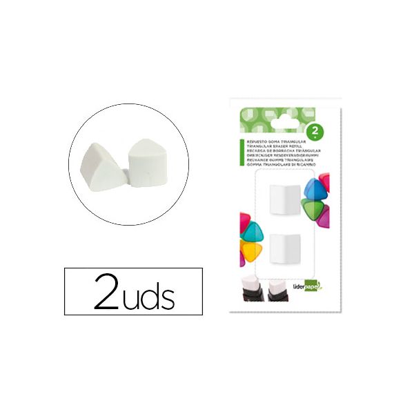 Liderpapel Recarga Borracha Triangular c/ Blister de 2 un. - ER12