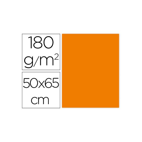 Cartolina 50X65cm 180Grs 25un. Laranja - CX65