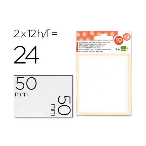 Liderpapel Etiquetas Adesivas 50X50mm 10+2 Fls - 080049