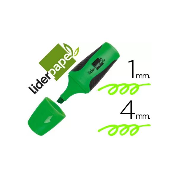 LiderPapel Marcadores Fluorescentes Verde 12 un.