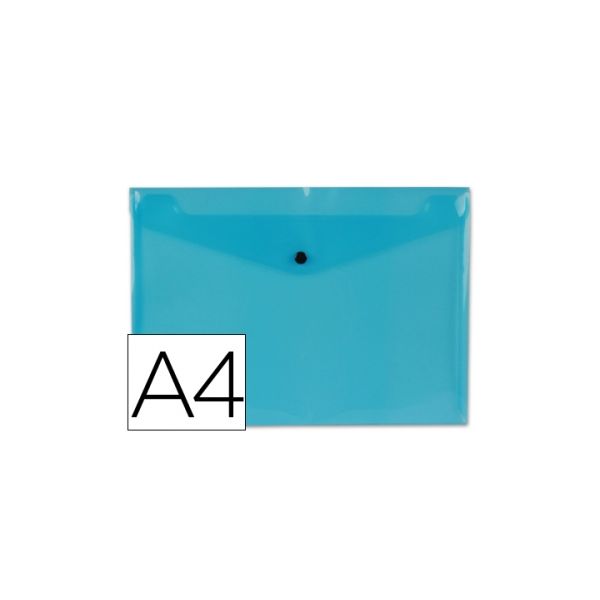 Liderpapel 12 un. Bolsas Porta Documentos c/ Mola A4 Azul - 034042