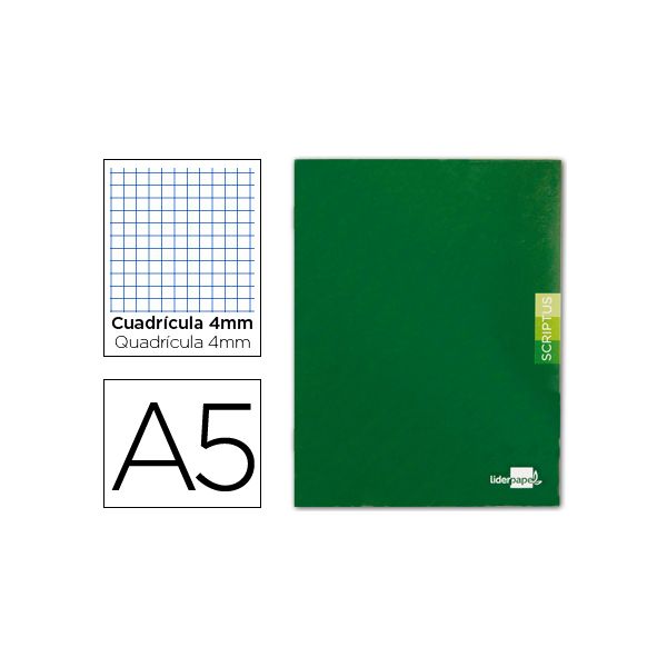 Liderpapel Caderno DIN A5 Scriptus Quadriculado 4mm 48 Fls Verde - LB29