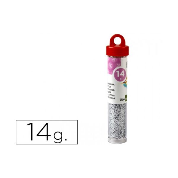 Liderpapel Purpurina Fantasia Cor Prata Frasco de 14 g - 58284