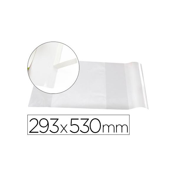 LiderPapel Forra Livros c/ Aba Ajustável Adesivo 285x530mm