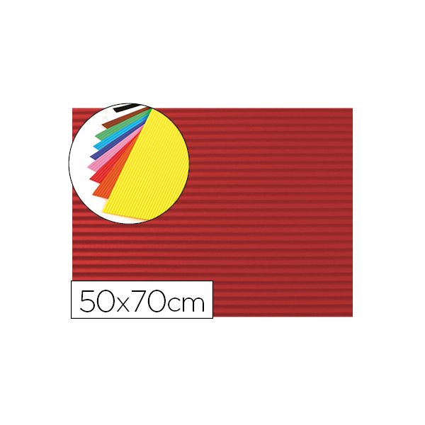 Liderpapel Eva Ondulada 50x70cm Vermelho Pack 10 Un.
