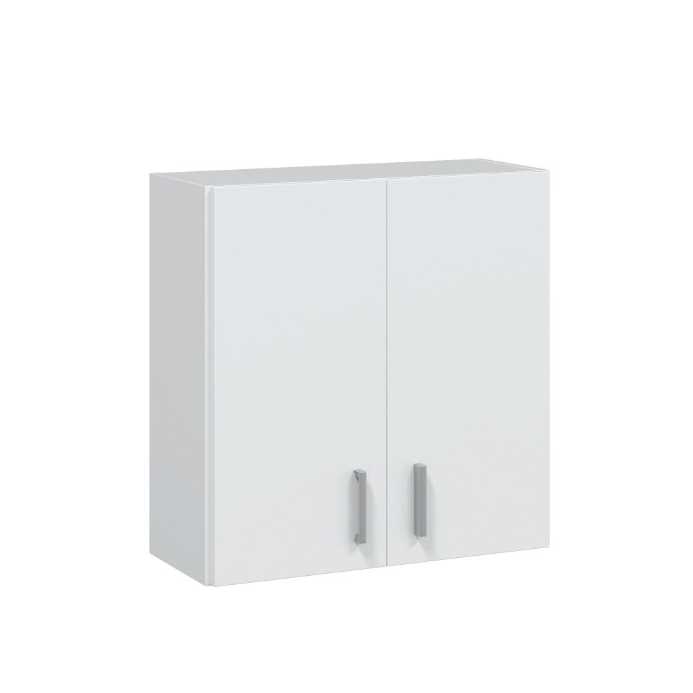 Armário suspenso multiusos, 2 portas, branco