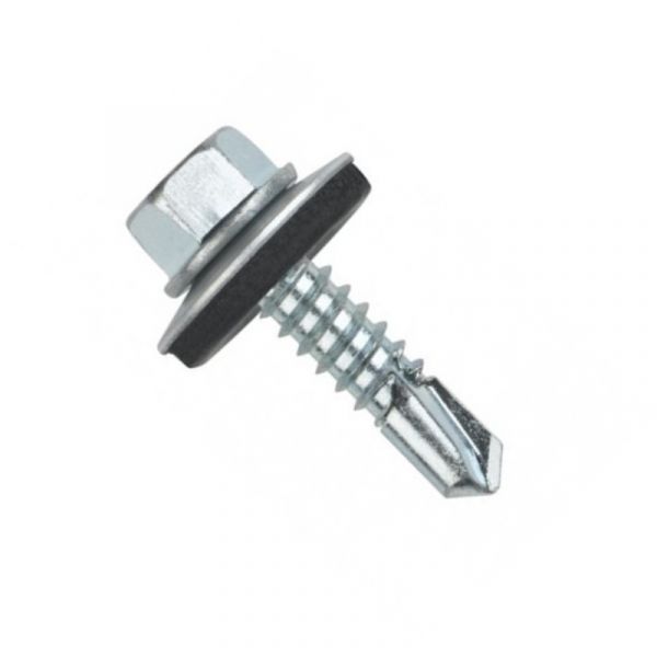 Duver Tornillo Broca Rosca Chapa Cabeza Hexagonal Din 7504 K Arandela P 16 Zincado Larg.r/chapa 38mm ø Rosca Chapa 5.5mm 2000.137