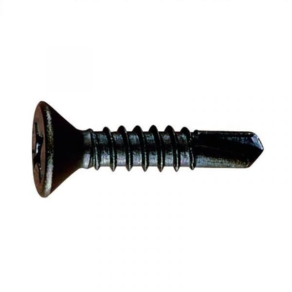 Index Parafuso Broca Cabeza Plana 7504-P 3,5-19 Negro Larg.r/chapa 19mm ø Rosca Chapa 3.5mm. 100 Unidades - 914.246
