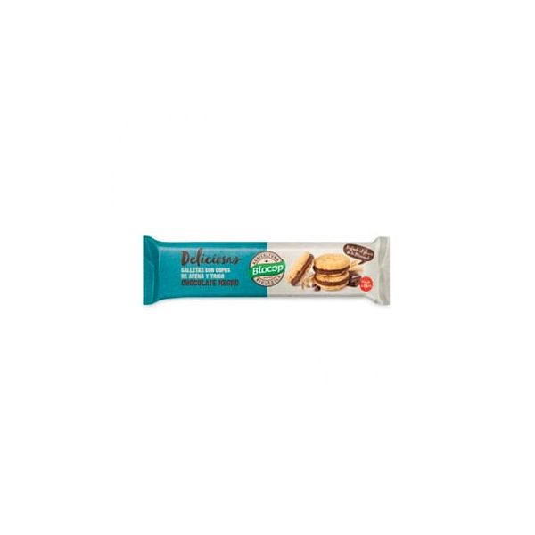 Biocop Deliciosas Bolachas com Flocos de Aveia e Trigo Chocolate Preto 150g