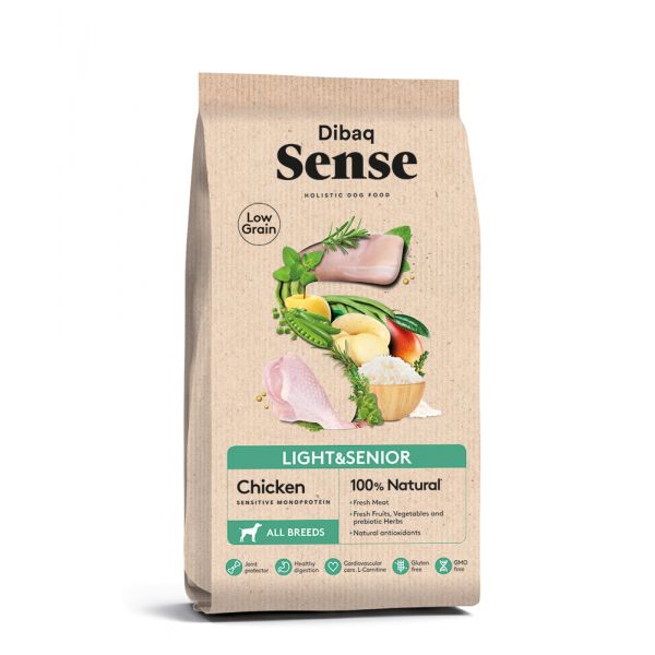 Dibaq Sense Low Grain Light & Senior Chicken 12Kg