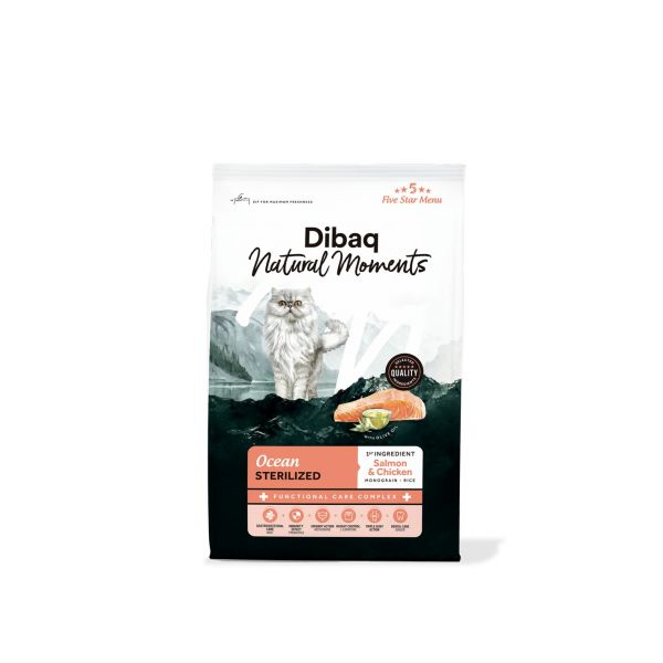 DIBAQ NATURAL MOMENTS Ração Gato Esterilizado Salmão & Frango 6kg